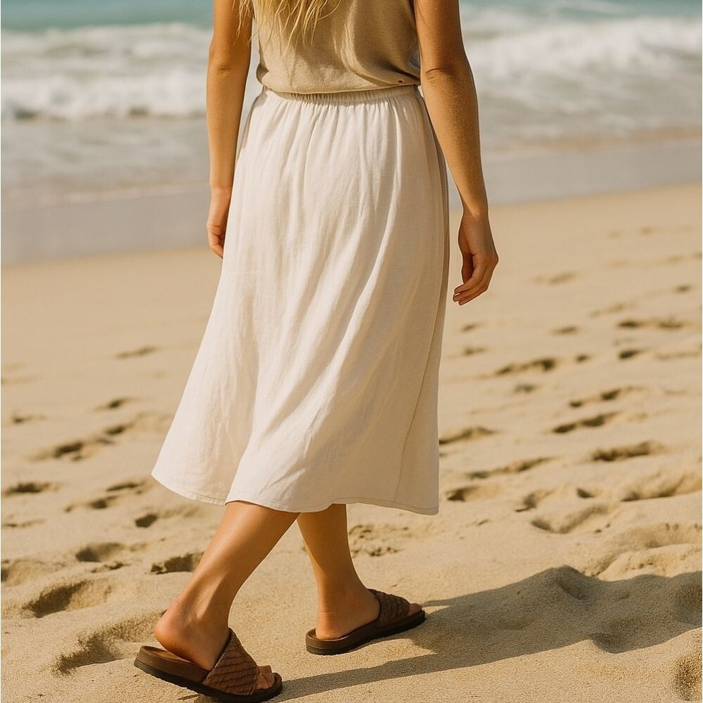 Rip Curl Brown Suede Braided Slide Sandals 9.5 Coastal Beach Surf Girl Bohemian